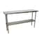 Bk Resources Flat Top Work Table Stainless Steel w/Galvanized Undershelf 72"Wx18"D VTT-1872 - alternate 1